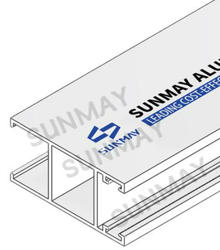 Lightweight and durable aluminum door frame profile, anodized for corrosion resistance