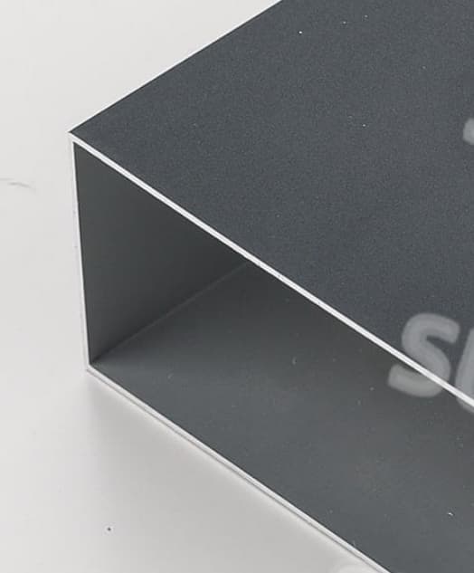 black anodized aluminum profile